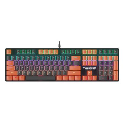 Gamdias Hermes M5A Wired Mechanical Gaming Keyboard Black and Orange (Blue Switch)