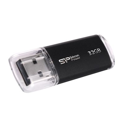 Silicon Power Ultima II-I Series 32 GB USB 2.0 Flash Drive – SP032GBUF2M01V1K (Black)